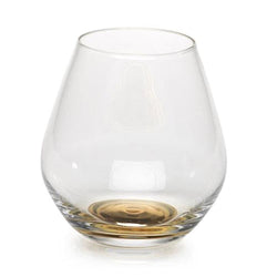 Golden Base Stemless Wine Glass