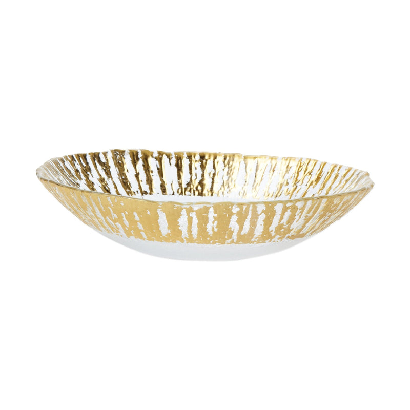 Rufalo Glass Gold medium Oval Serving bowl