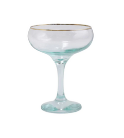 Green Coupe Champagne Glass