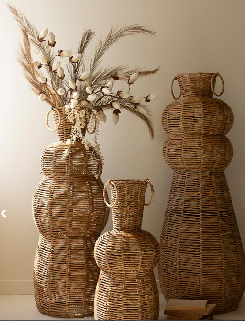 Woven Seagrass Floor Vase