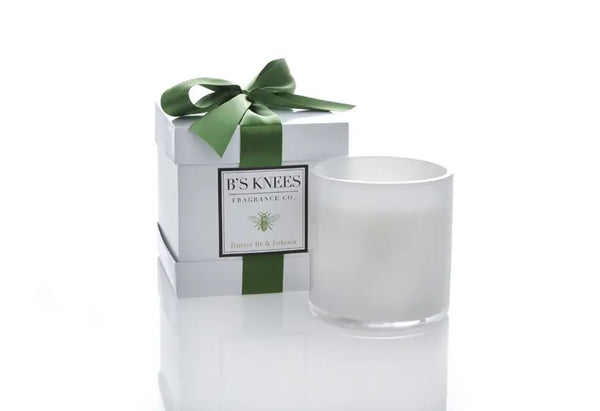 3 Wick White Glass Candle